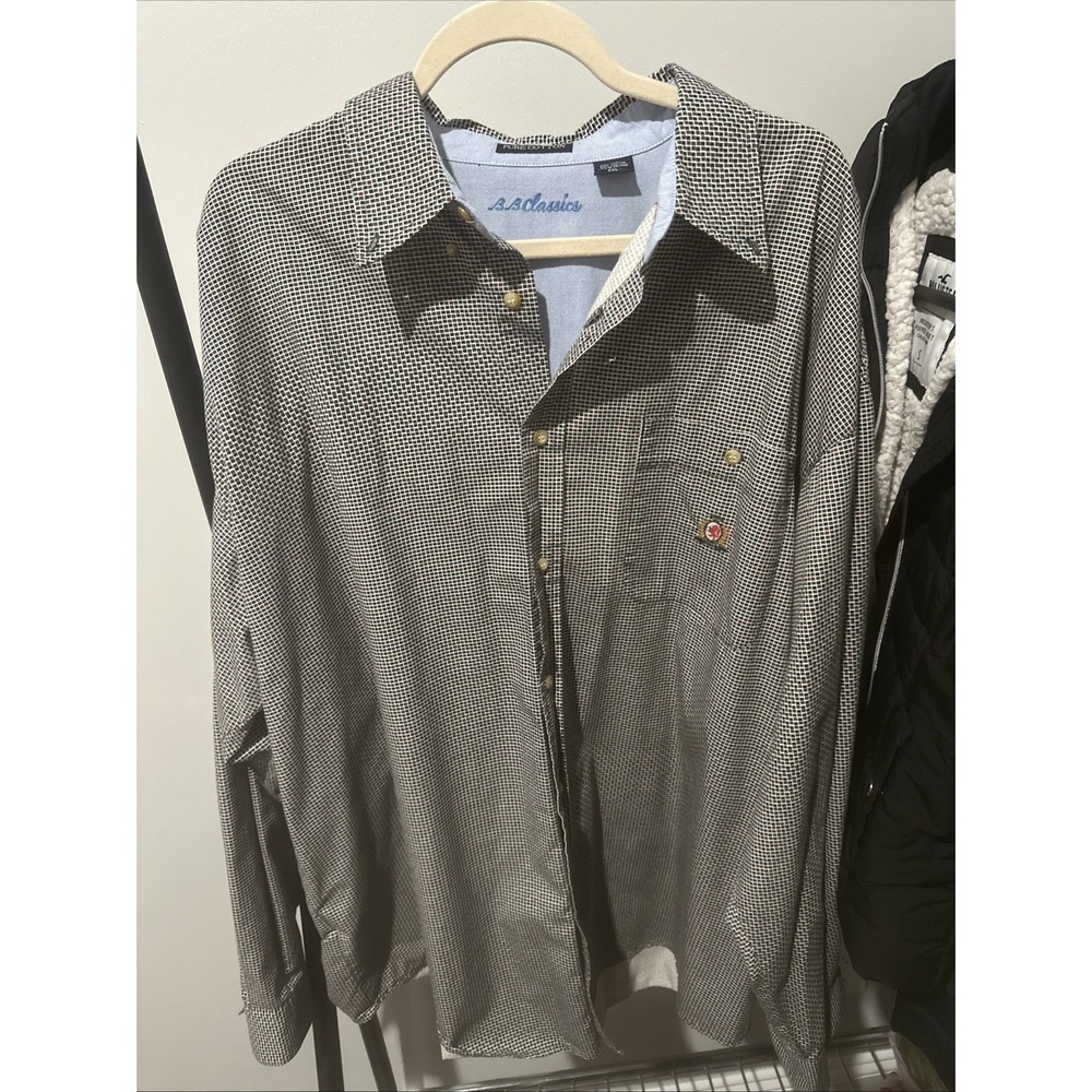 B.B. Classics Shirt Men's Sz XXL Pure Cotton Long Sleeve Button Up